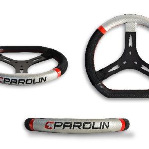 PAROLIN MOTORSPORT STEERING WHEEL BLACK/GREY CHAMOIS (320mm)
