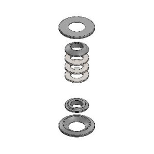 SPACER KIT L=38mm O 10mm FOR STUB AXLE