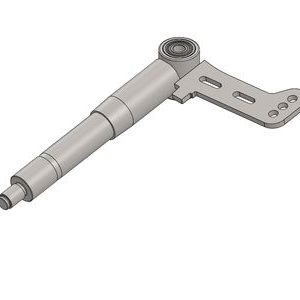 WELDED STUB AXLE CHROMED RH 25-25, 40mm 10.2 PIN M10 COMPLETE per 2 cuscinetti 6000 (d.10mm)