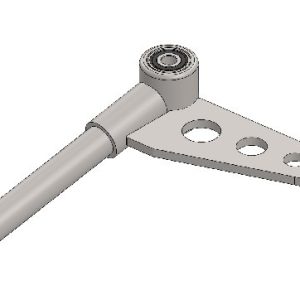 WELDED STUB AXLE MINI WITH SHORT PIN RH, 38mm, PIN 17/30, 10.5 3 HOLES BEARING 10mm PERNO 17/30 10.5 3 FORI, CUSCINETTO 10mm
