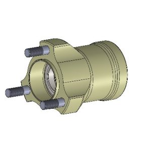 FRONT MAGNESIUM HUB 25mm FOR STUB AXLES INT.58mm L=75mm COMPLETE