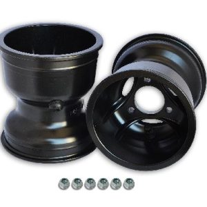 EUROSTAR WHEELS SET (2PC) REAR 104x68 WHEELBASE 58 MINI/BABY ALUMINIUM Interasse 58mm, Canale 68MM